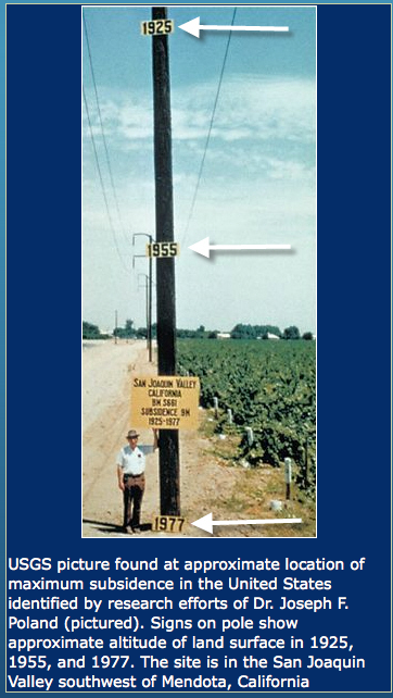 Image result for san joaquin valley subsidence