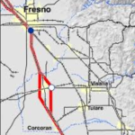 east or west of Hanford?