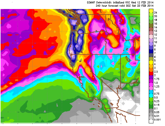 one forecast for rain over next 10 days