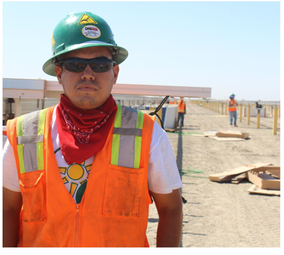 workers getting trained in solar panel installation in Visalia