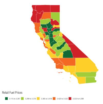 Tulare County leads the state in low gas prices
