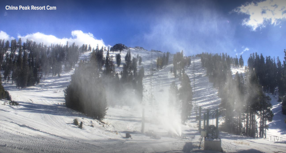 making snow at China Peak Friday