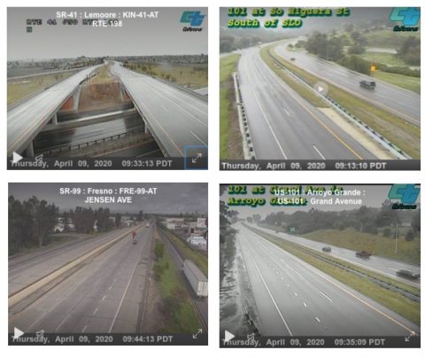 empty Central California highways this week