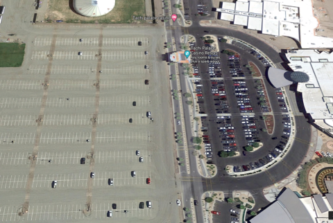 Palace parking lot this year